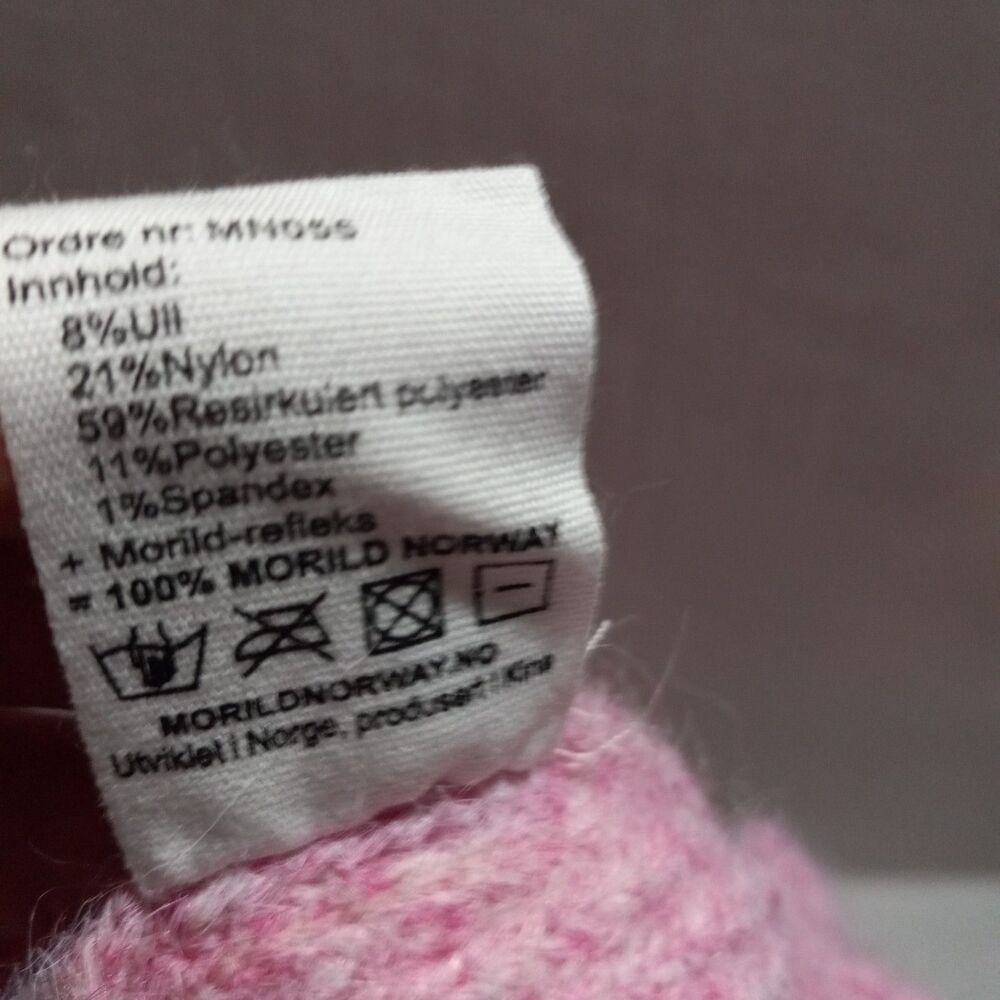 Morild Norway Eirin Lue Knit Beanie-One SIze-Reflective Thread-Heather Pink - Picture 5 of 8